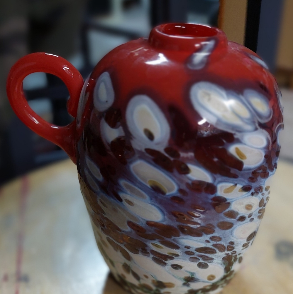 Hand-blown glass jug